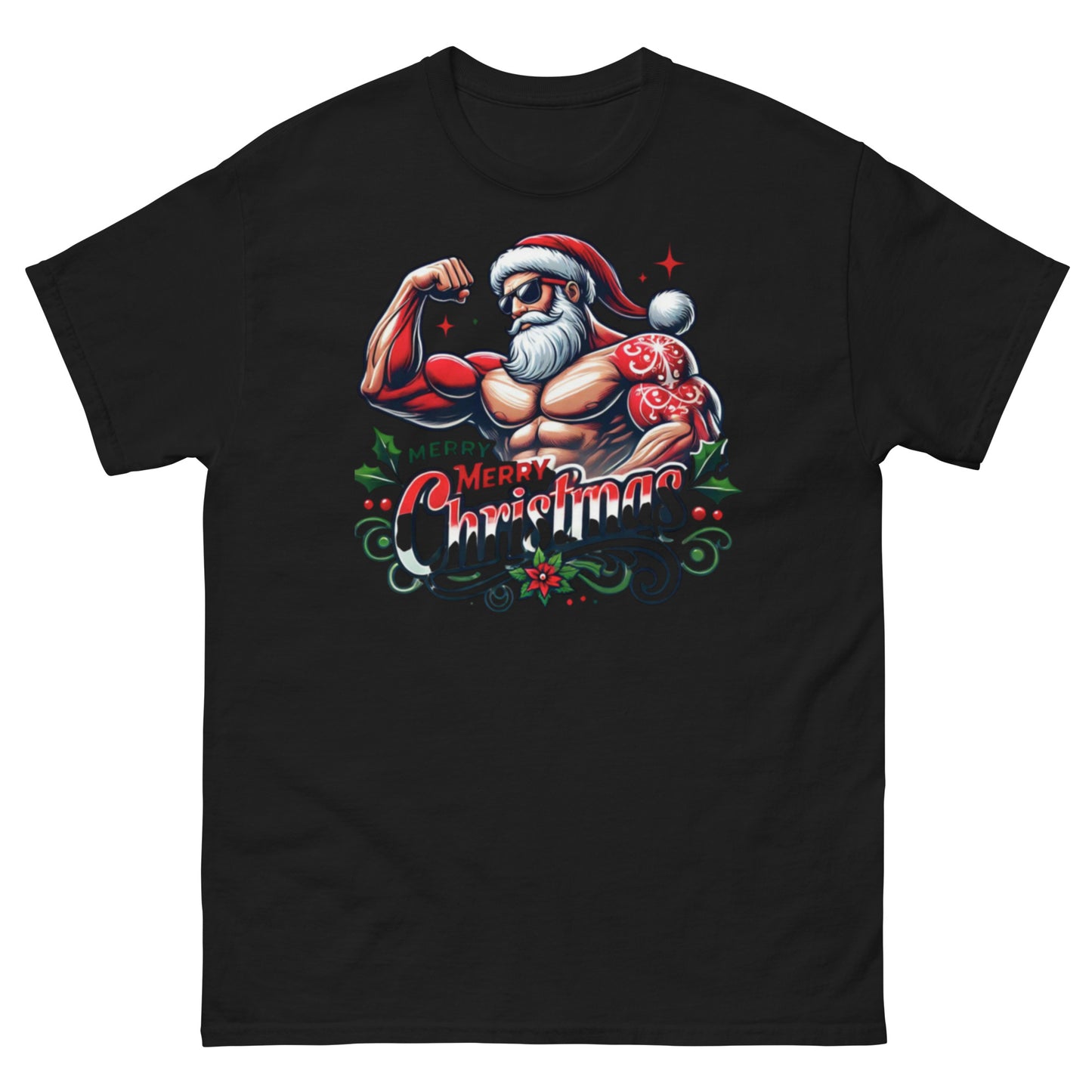 Saiyan Genetics zeitloses Unisex T-Shirt - Merry Christmas