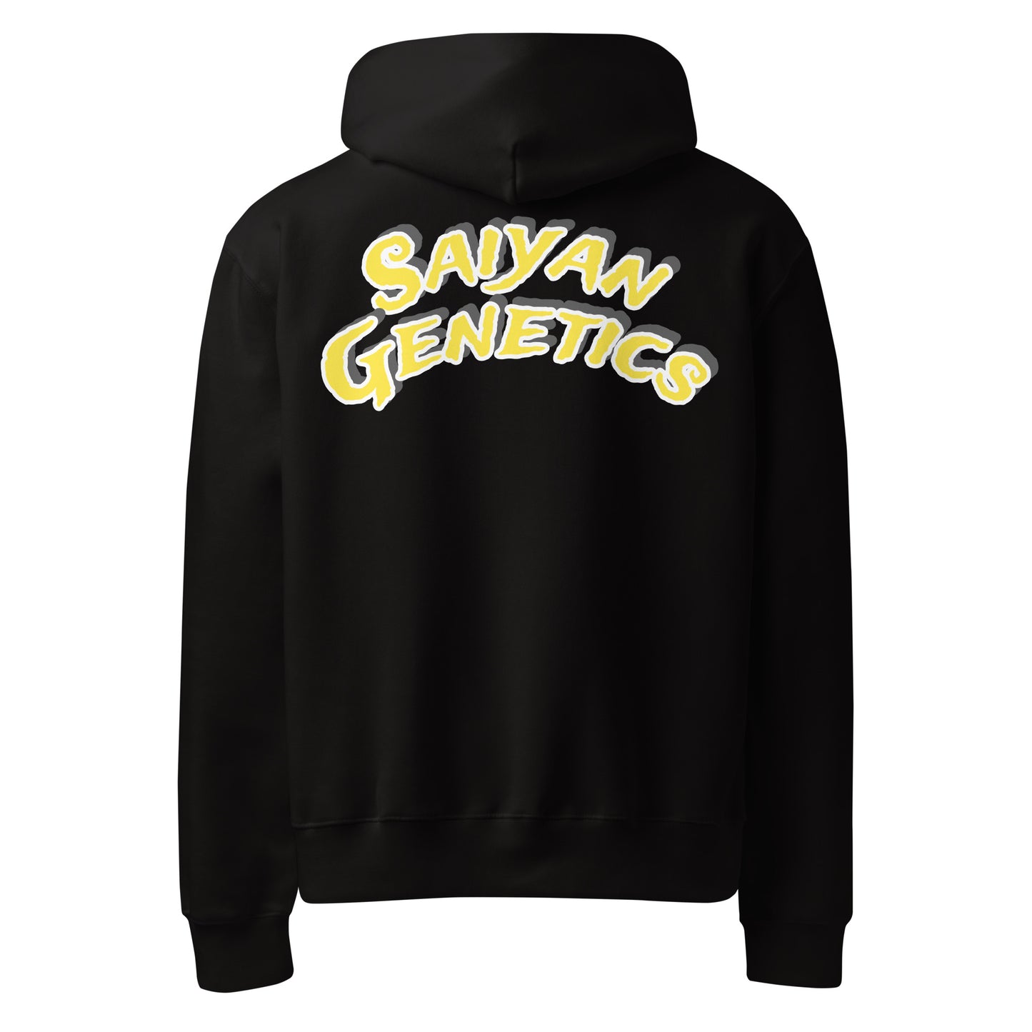 Saiyan Genetics Signature Oversized Hoodie Heavyweight Schwarz - Rückansicht