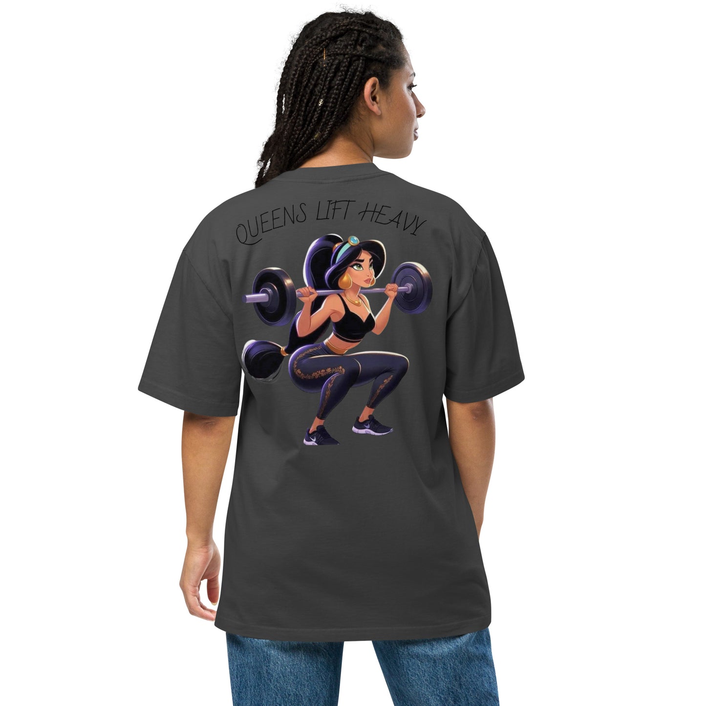 Saiyan Genetics Oversized T-Shirt Vintage Washed Faded Black Rückseite