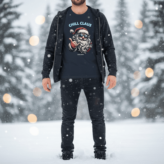 Saiyan Genetics Chill Claus Unisex T-Shirt Weihnachtsgeschenk Vorderansicht