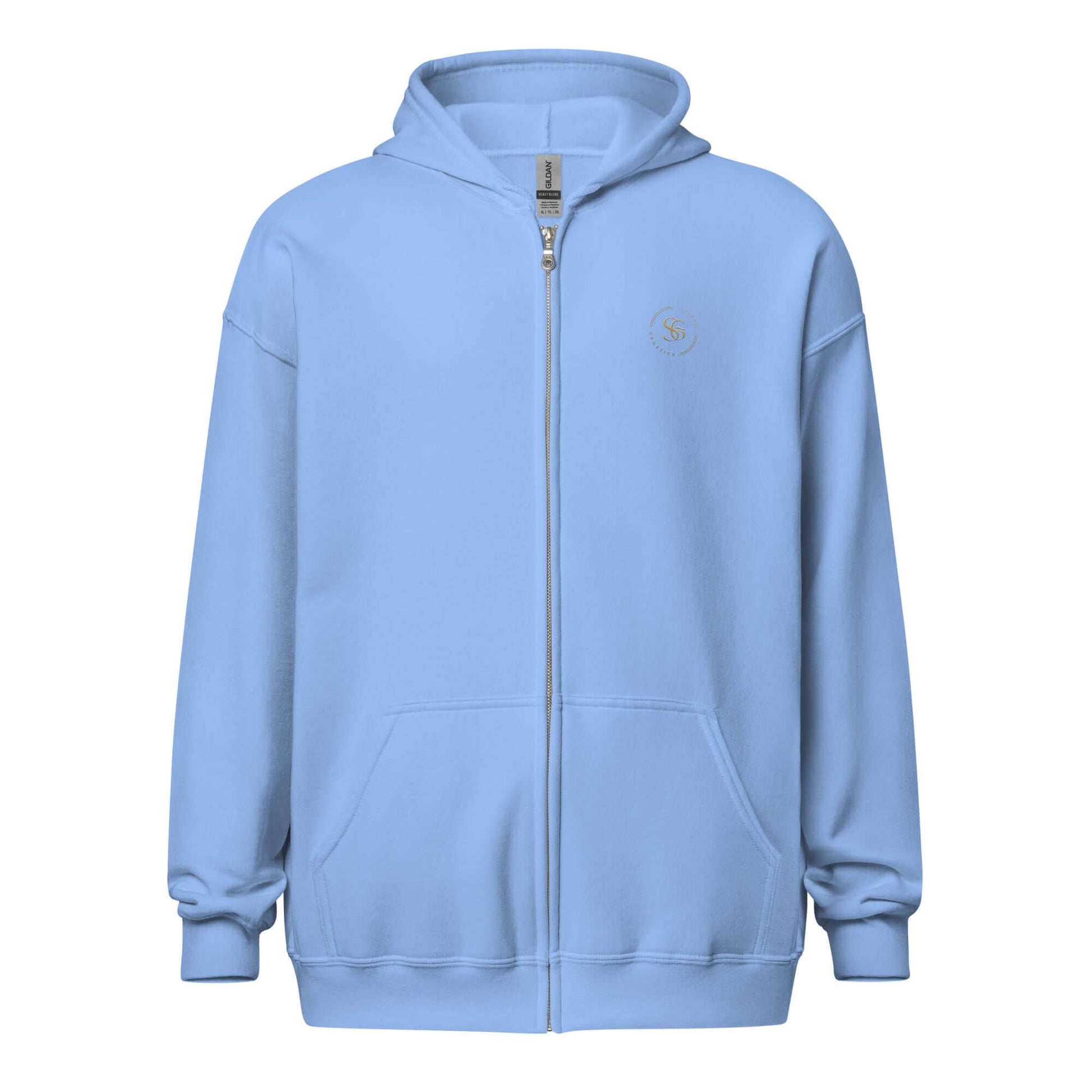 Zip Hoodie Herren Carolina Blue - Vorderansicht Premium - Saiyan Genetics