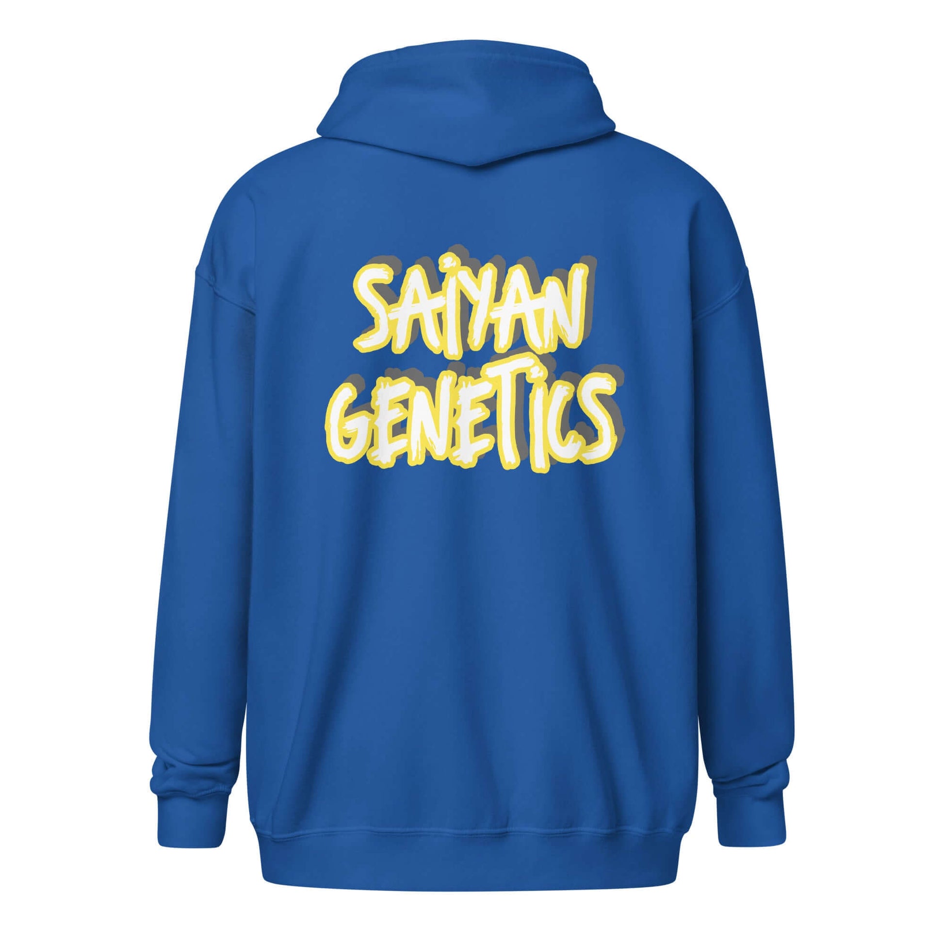 Zip Hoodie Heavy Blend Royal Blau - Rückansicht - Saiyan Genetics